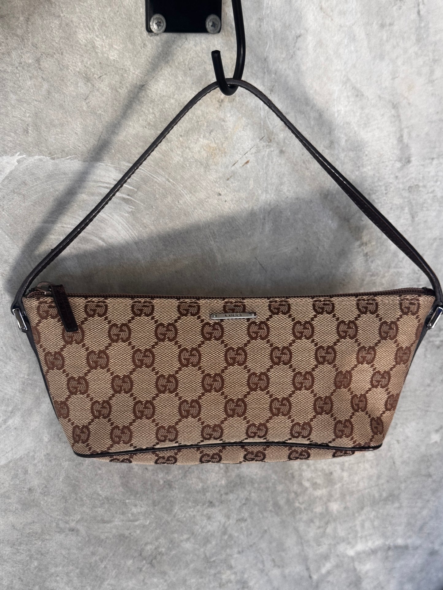 GUCCI GG CANVAS POCHETTE BEIGE