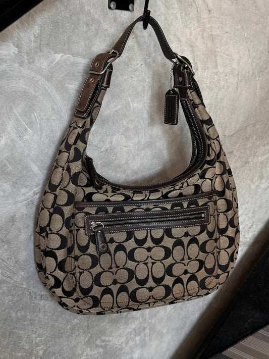 COACH ZIP SIGNATURE JACQUARD HANDBAG