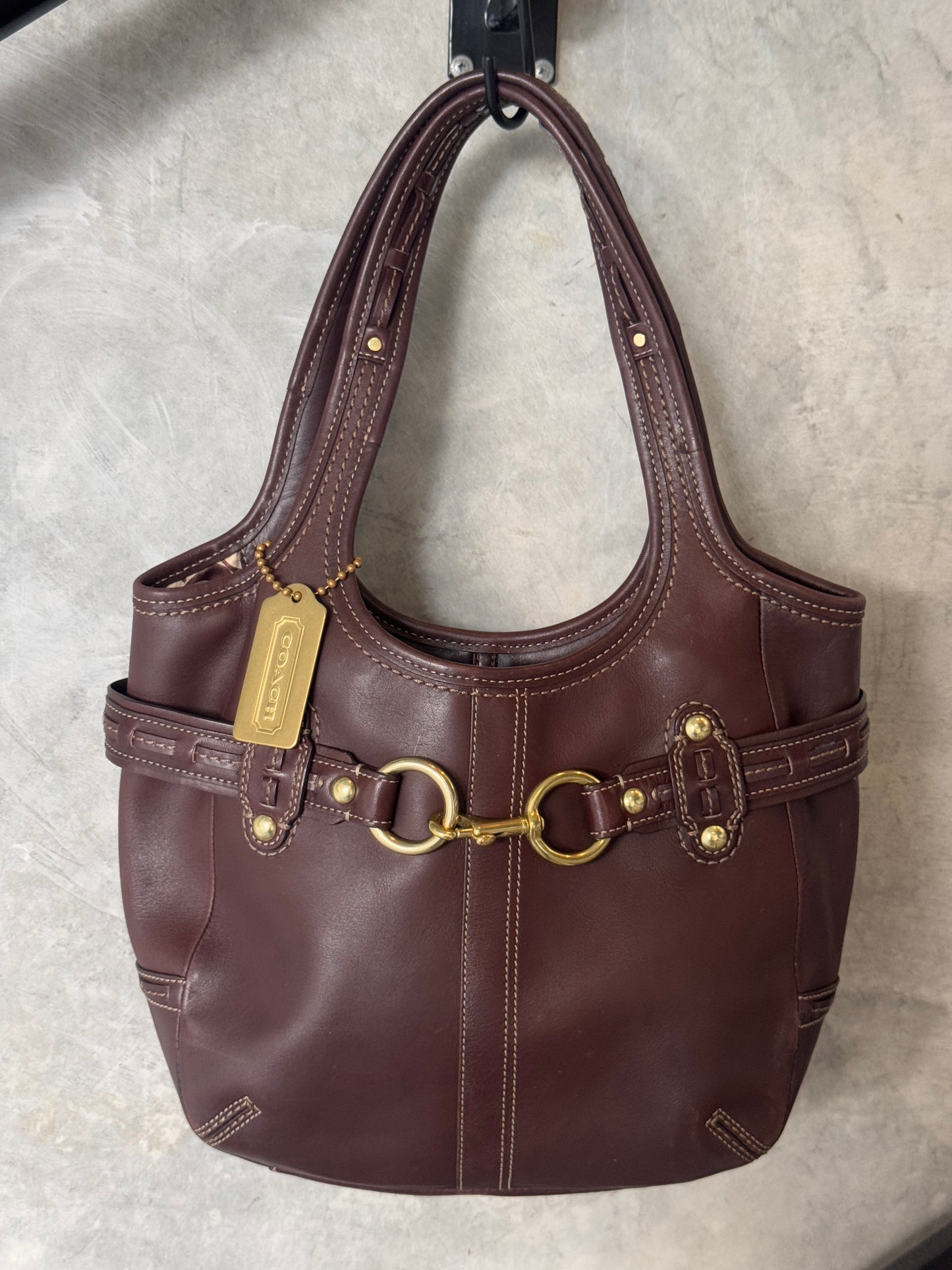 COACH LIMITED EDITION HORSE-BITE LEATHER BAG