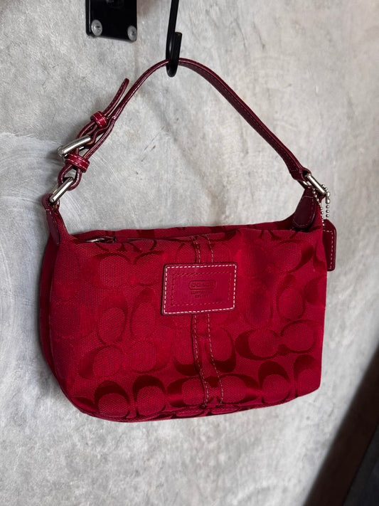 VINTAGE RED COACH BAG