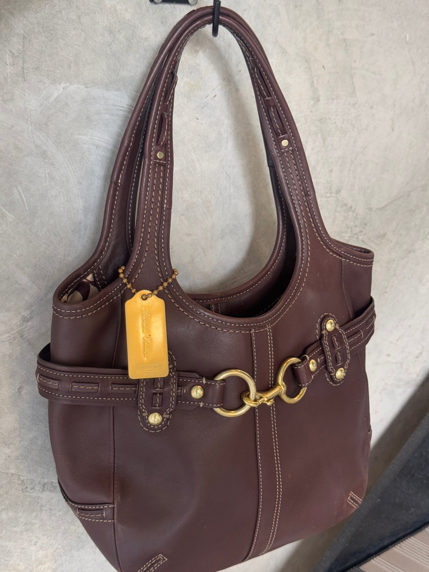 COACH LIMITED EDITION HORSE-BITE LEATHER BAG