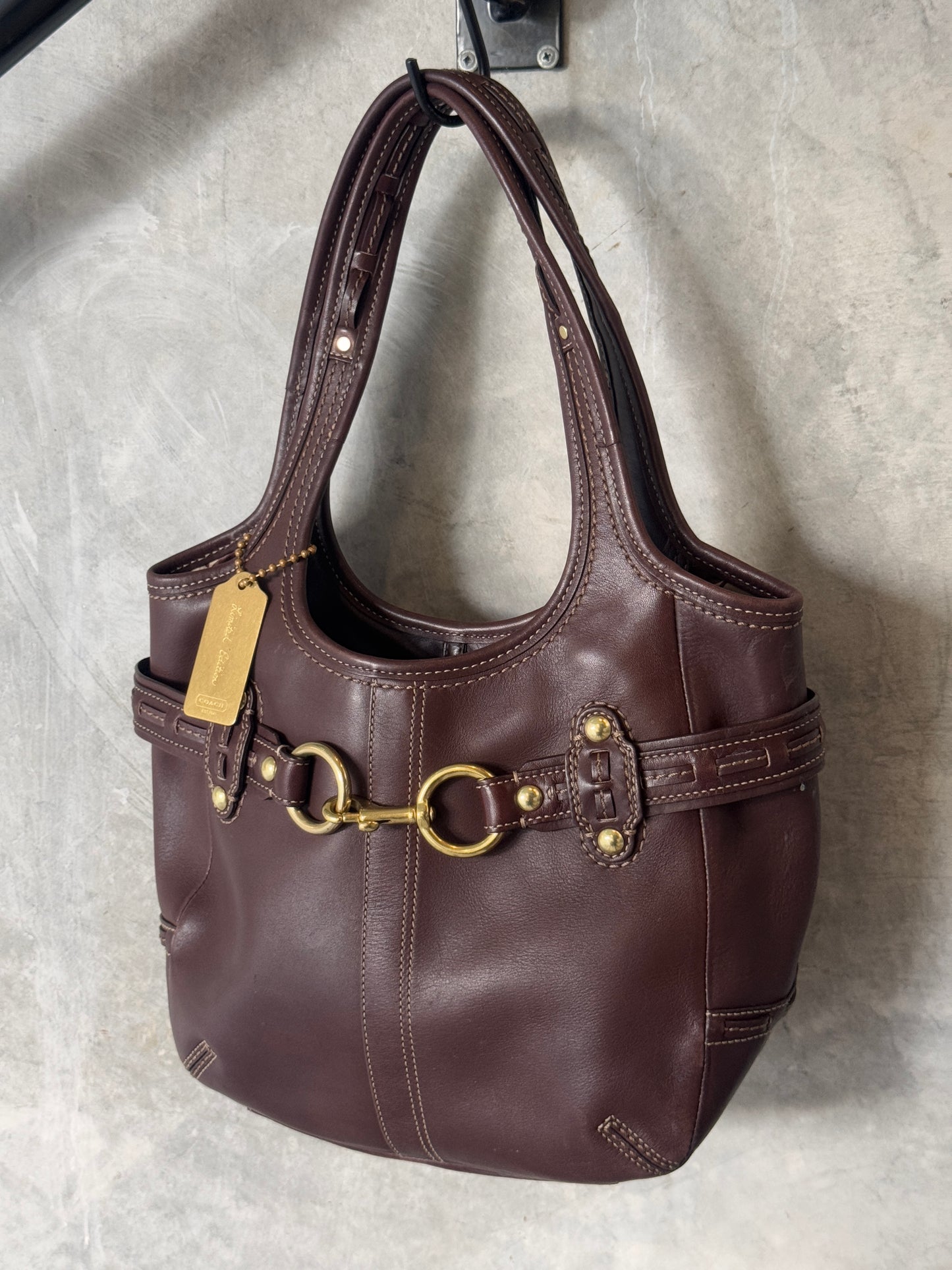 COACH LIMITED EDITION HORSE-BITE LEATHER BAG