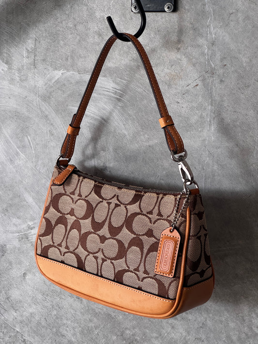 VINTAGE COACH DEMI TAN POCHETTE SHOULDER BAG