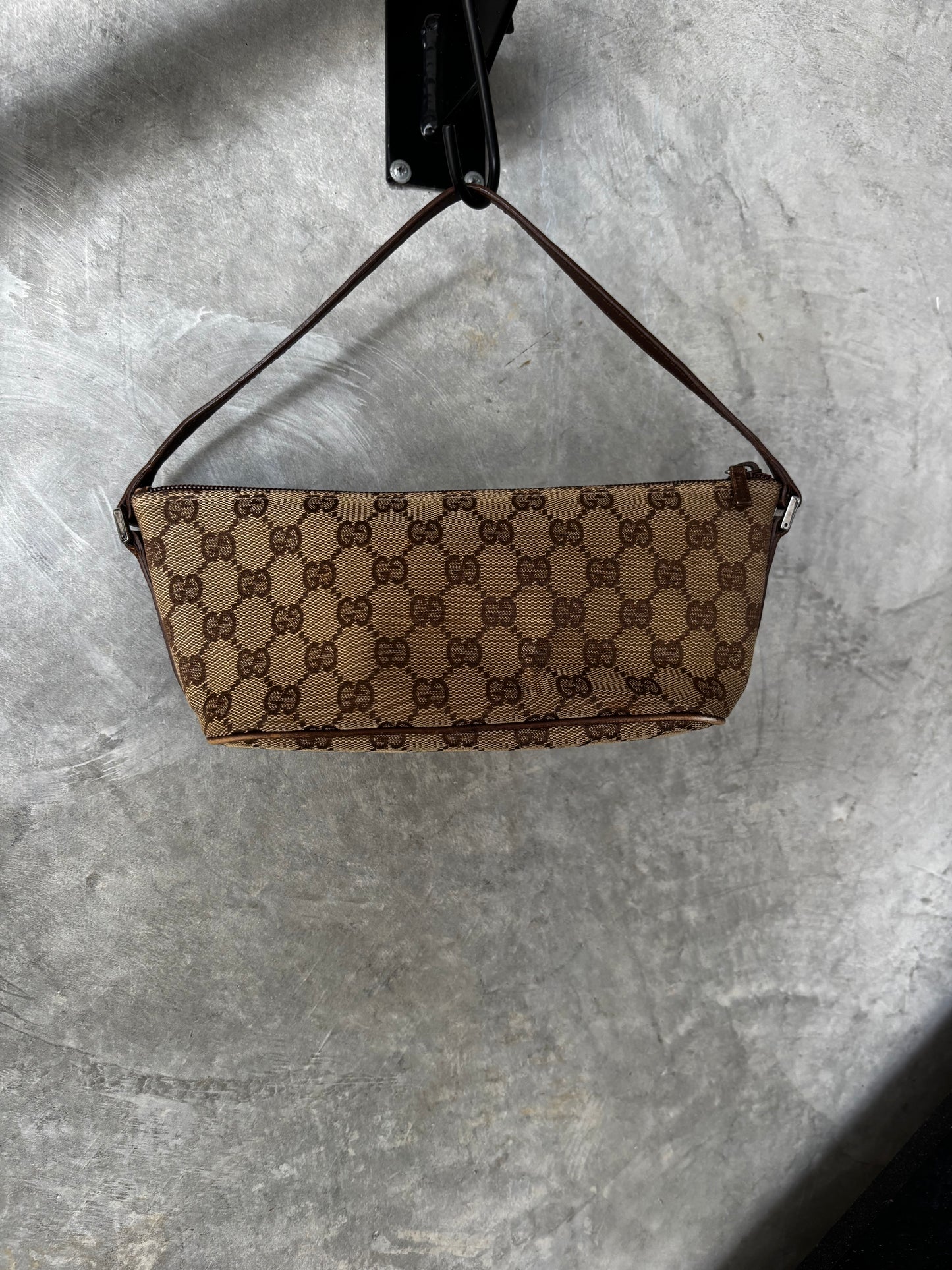 GUCCI GG CANVAS POCHETTE BEIGE