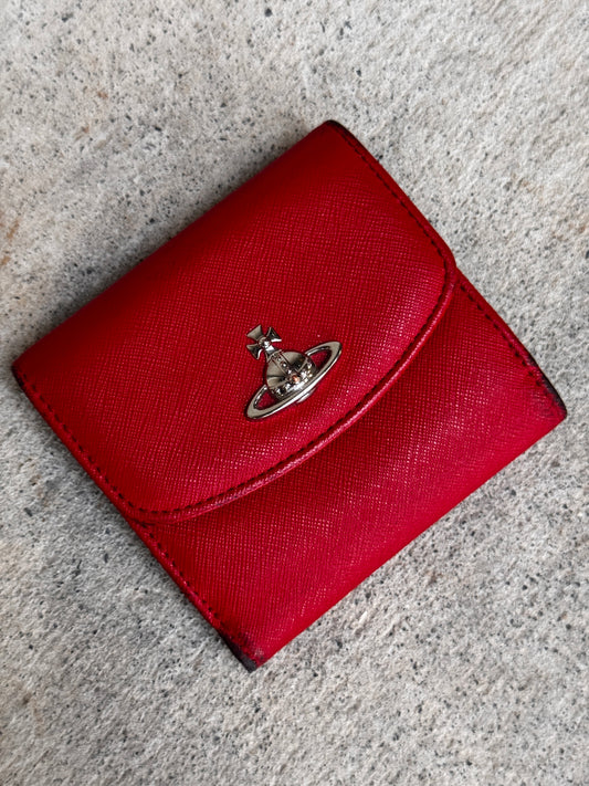 VIVIENNE WESTWOOD RED BI-FOLD WALLET